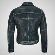 CHLOE Women's TRUCKER Style Leather Jacket Leather Shacket