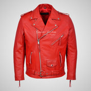 MARLON BRANDO Mens Biker Leather Jacket Moto Leather Jacket