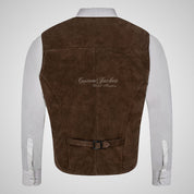 YORK Men's Suede Waistcoat Formal Partywear Vest