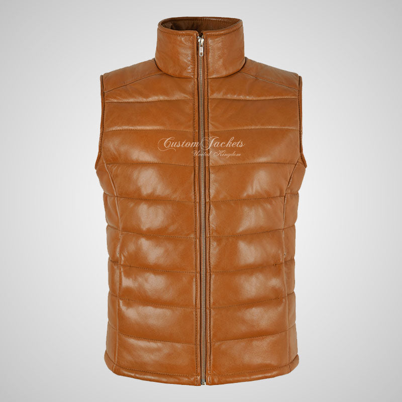 BELGRADE Women's Leather Puffer Gilet – Custom Jackets