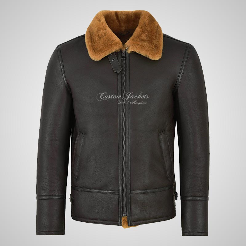 Aviator Jacket British Sheepskin Coats Mens Lakeland Leather