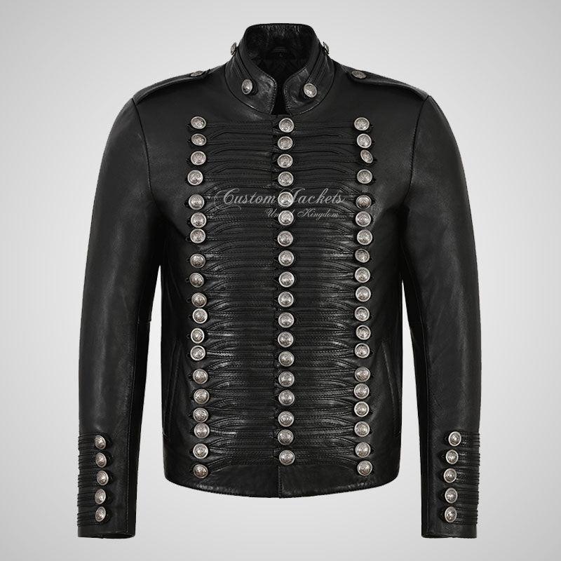 EDWARDIAN Elegance Men's Vintage Parade Leather Jacket