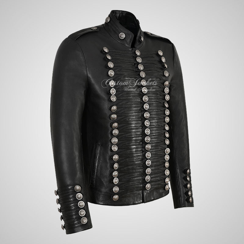 EDWARDIAN Elegance Men's Vintage Parade Leather Jacket