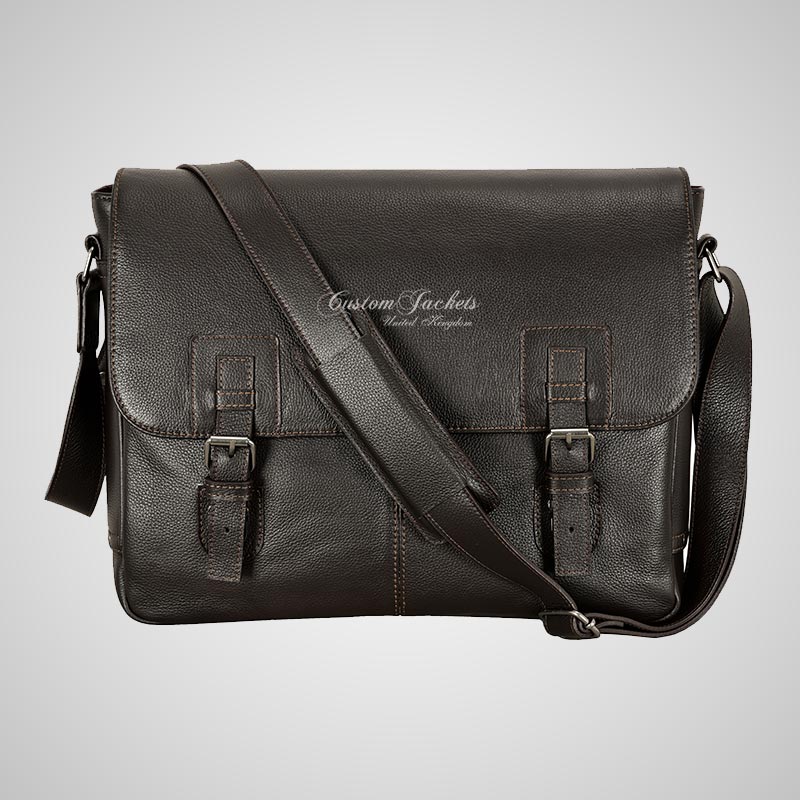 Men's Leather Laptop Bag Briefcase Satchel Shoulder Messenger Bag