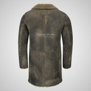 NORILSK Mens Shearling Coat Vintage Sheepskin Fur Coat