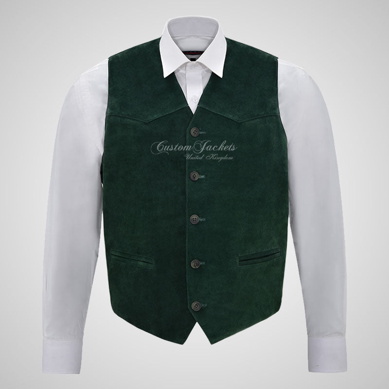 AUTOGRAPH Suede Leather Waistcoat for Mens Silky Soft Suede Vest