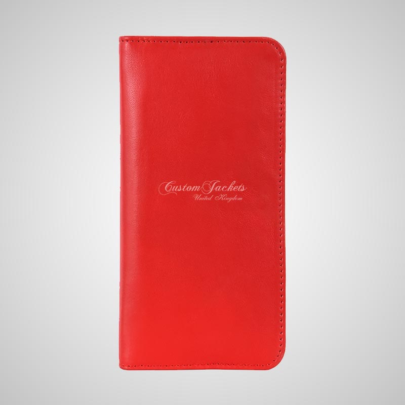 Ladies Cultch Bifold Red Leather Wallet RFID Card Holder