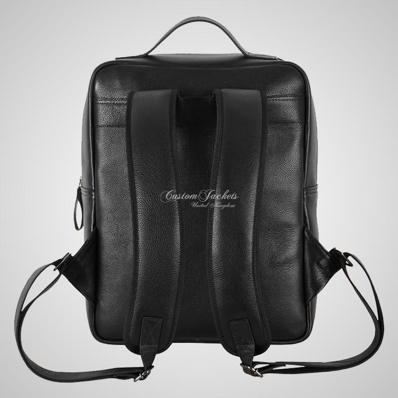 Mens Leather Laptop Backpack Bag Large Capacity College School Bag