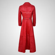 CLASSIQUE Studded Full Length Leather Coat for Women