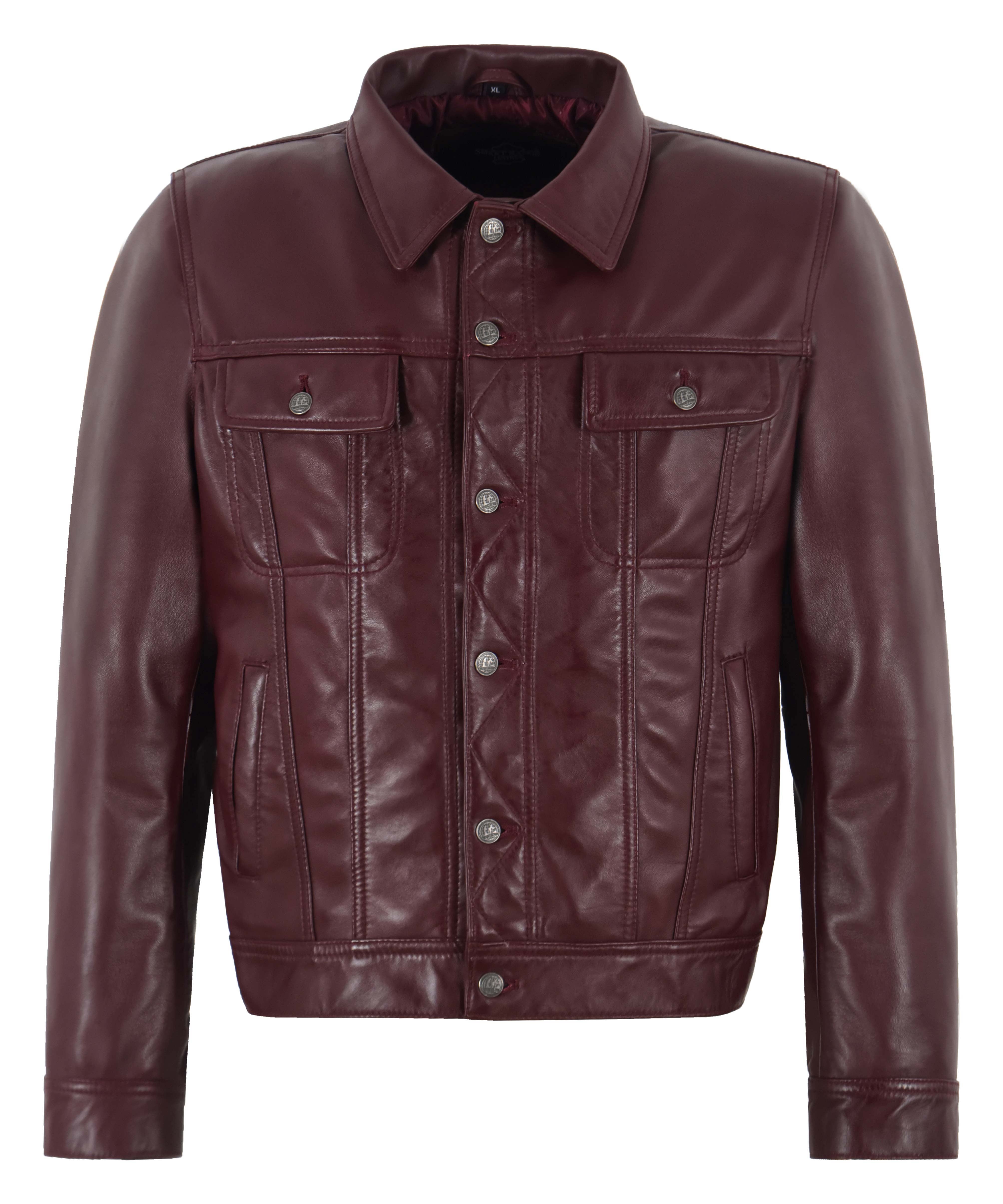 WEST Trucker Leather Jacket Denim Style Shirt Jacket