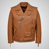 MARLON BRANDO Mens Biker Leather Jacket Moto Leather Jacket