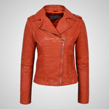 BRYNN Womens Leather Biker Jacket
