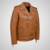 MARLON BRANDO Mens Biker Leather Jacket Moto Leather Jacket