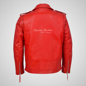 MARLON BRANDO Mens Biker Leather Jacket Moto Leather Jacket