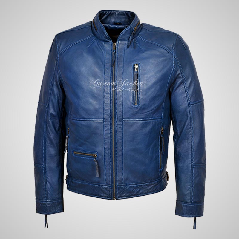 Fallowen Leather Biker Jacket For Mens