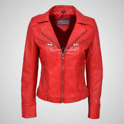 BLAZE Leather Biker Leather Jacket For Women Soft Lambskin Leather