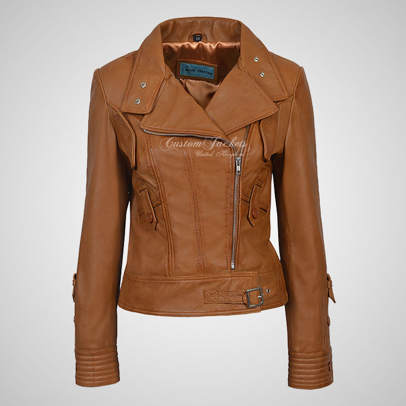 STYLESTAR Ladies Leather Biker Fashion Jacket Soft Lamb Napa Leather