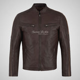 ARTURO Men’s Leather Racer Jacket - Sheep Napa