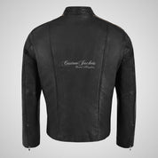 ARTURO Men’s Leather Racer Jacket - Sheep Napa