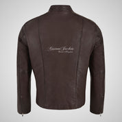 ARTURO Men’s Leather Racer Jacket - Sheep Napa