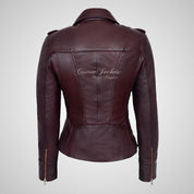 BLAZE Leather Biker Leather Jacket For Women Soft Lambskin Leather