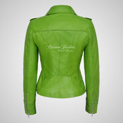 BLAZE Leather Biker Leather Jacket For Women Soft Lambskin Leather