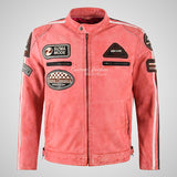 Mens Leather Biker Jacket SIZMA Motorcycle Leather Jacket