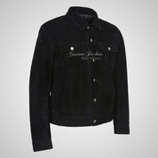 WEST Trucker Suede Jacket Denim Style Shirt Jacket