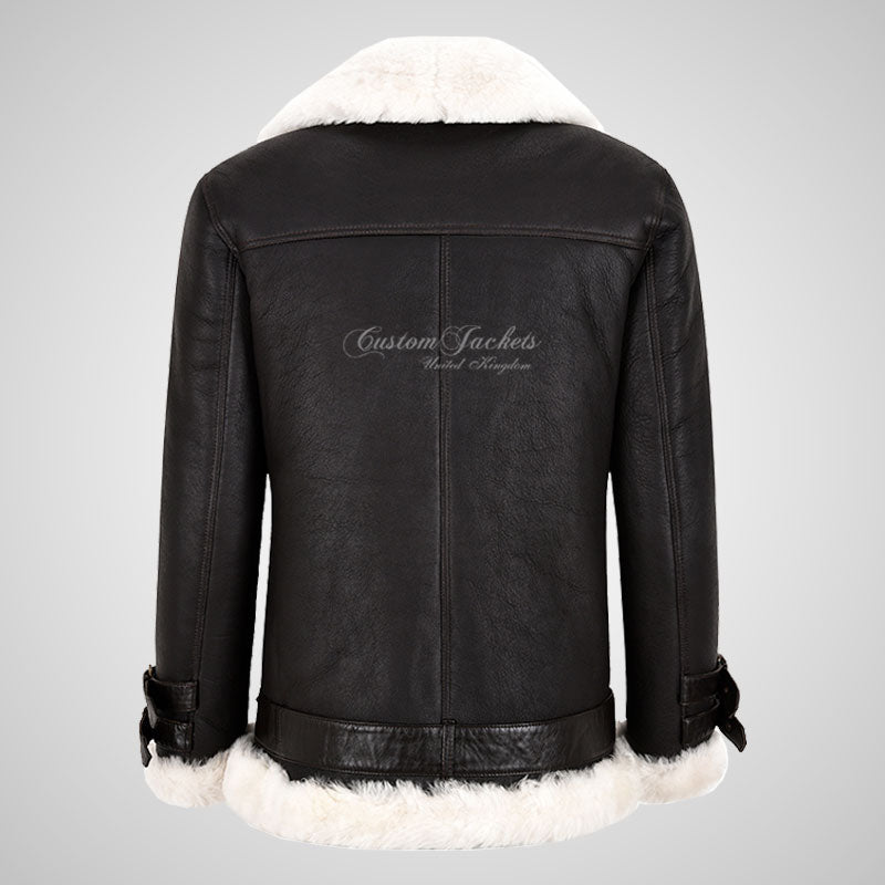 INVERNESS Side Zip Sheepskin Pilot Shearling Jacket For Ladies