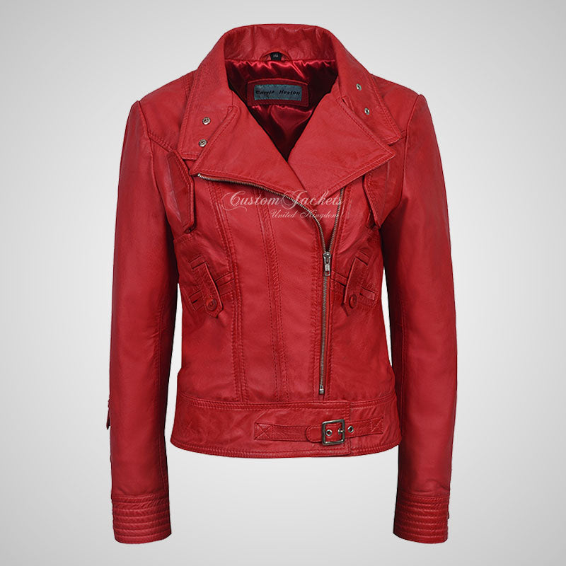 STYLESTAR Ladies Leather Biker Fashion Jacket Soft Lamb Napa Leather
