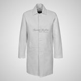 DASHIELL Mens Leather 3/4 Length Coat Long Leather Coat