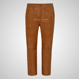 Mens 501 Leather Jeans Leather Pants Soft Leather