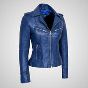 BLAZE Leather Biker Leather Jacket For Women Soft Lambskin Leather