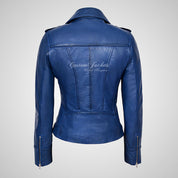 BLAZE Leather Biker Leather Jacket For Women Soft Lambskin Leather