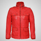 BRISTOL Double Collar Leather Safari Coat Lambskin Napa Leather