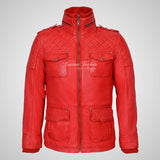 CLIFTON Men's Casual Fashion Biker Style Double Collared Leather Jacket