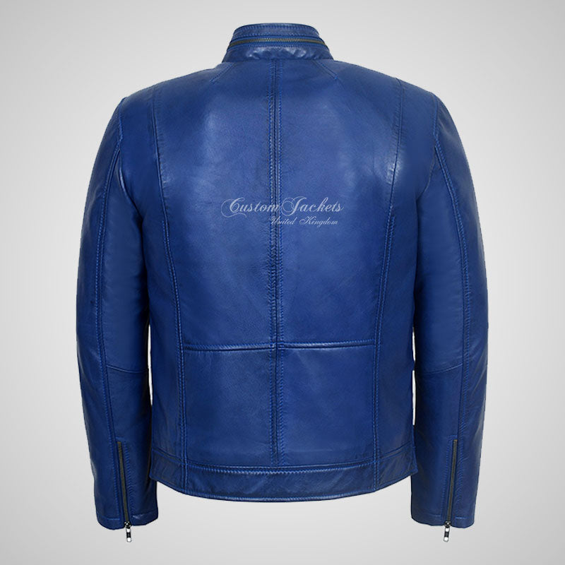 EYAM Men's Biker Leather Jacket Soft Leather Casual Fashion Jacket