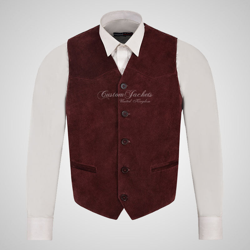 AUTOGRAPH Suede Leather Waistcoat for Mens Silky Soft Suede Vest
