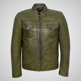 EYAM Men's Biker Leather Jacket Soft Leather Casual Fashion Jacket