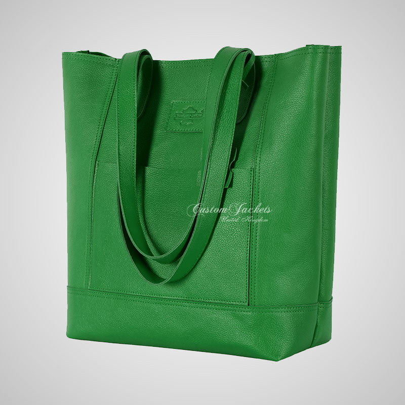 Women's Large Leather Shopper Tote Bag Messenger Shoulder