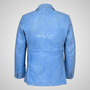 ROMA Men's 2 button Leather Blazer Leather Sports Jacket