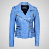 CATWALK Ladies Leather Biker Jacket Soft Lambskin Leather