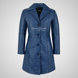 MIDDLETON Ladies Leather Coat Casual Long Blouson Jacket