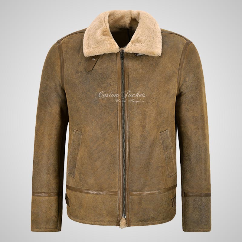 PEDLAR  Sheepskin Aviator Jacket Antique Vintage