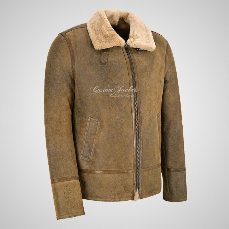 PEDLAR  Sheepskin Aviator Jacket Antique Vintage