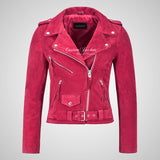 BRANDO Ladies Biker Suede Jacket Leather Biker Jacket