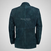 ROMA Mens 2 Button Suede Blazer Leather Sports Jacket