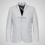 ROMA Men's 2 button Leather Blazer Leather Sports Jacket