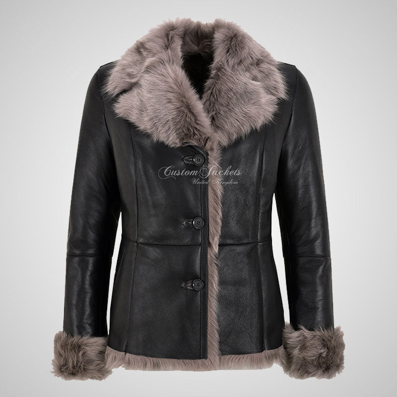 BILBAO Ladies Black Vizon Toscana Sheepskin Jacket