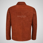 OLD GLORY Men's Nubuck Leather Jacket Classic Leather Blouson Jacket